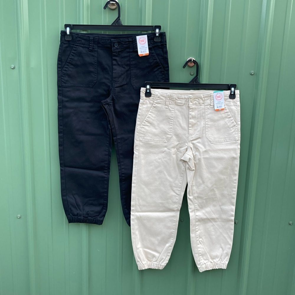Girls' Stretch Woven Jogger Pants Jeans 2-Pack Size L 10/12 Plus